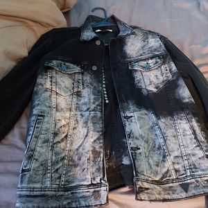 Black and white Jean jacket